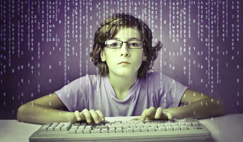 Kid hacker programmer